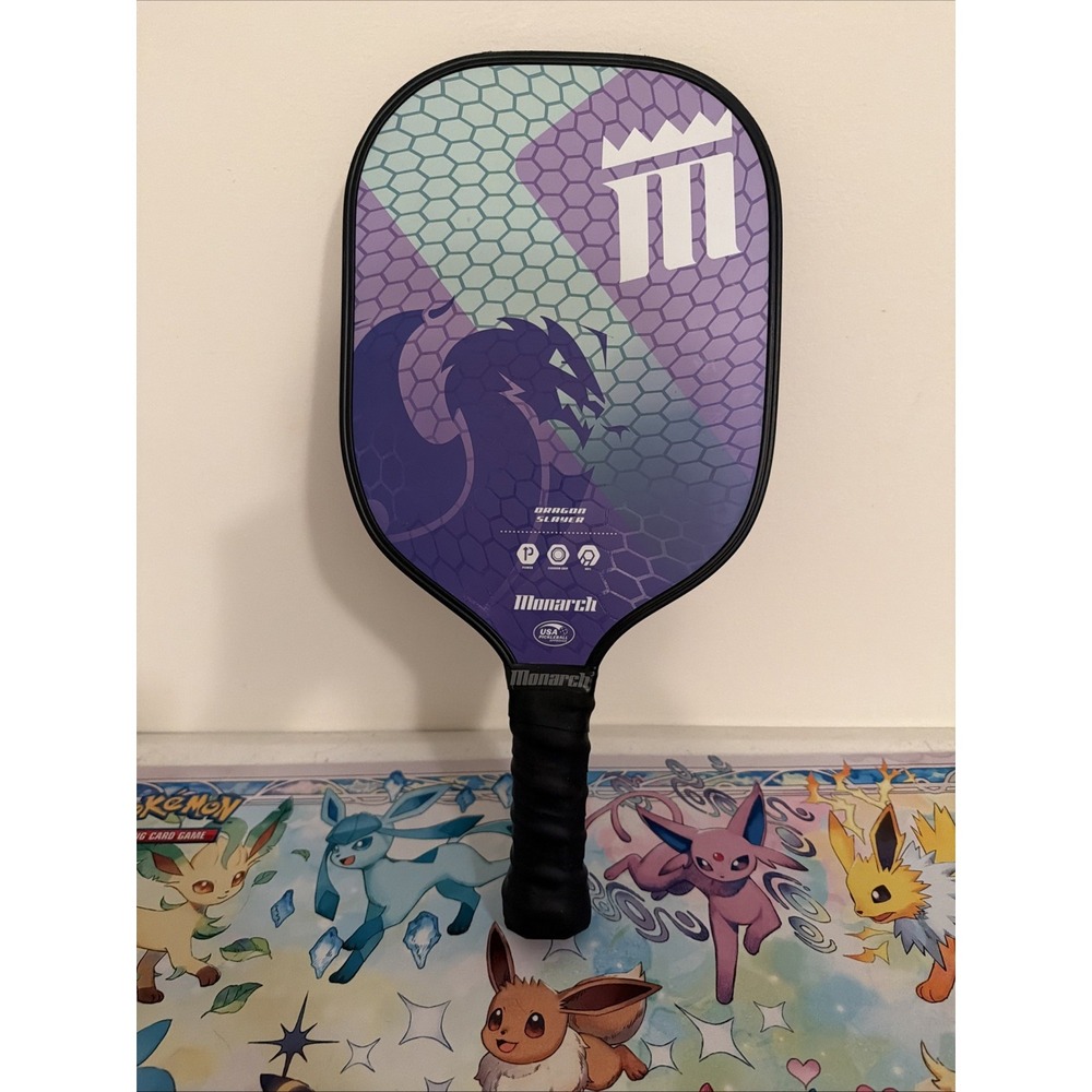 Monarch Dragon Slayer Pickleball Paddle Purple Green MN22MERCETHICK